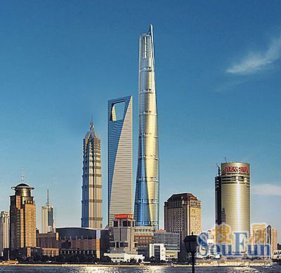 中國在建第一高樓“上海中心”主樓“躍出”地面